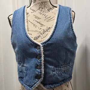 Classic Blue Denim Vest for Women